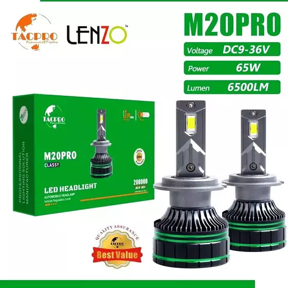 هدلایت خودرو لنزو مدل M20 Pro اورجینال(بسته 2 عددی)