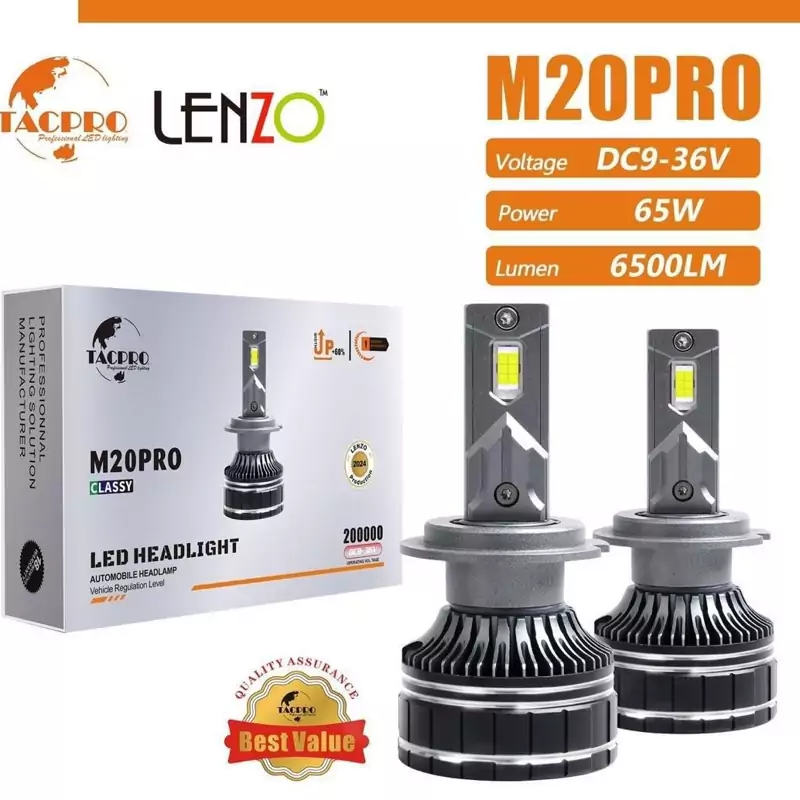 هدلایت خودرو لنزو مدل M20 Pro اورجینال(بسته 2 عددی)