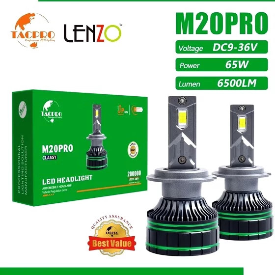هدلایت خودرو لنزو نورفابریک مدل M20 Pro اورجینال(بسته 2 عددی)