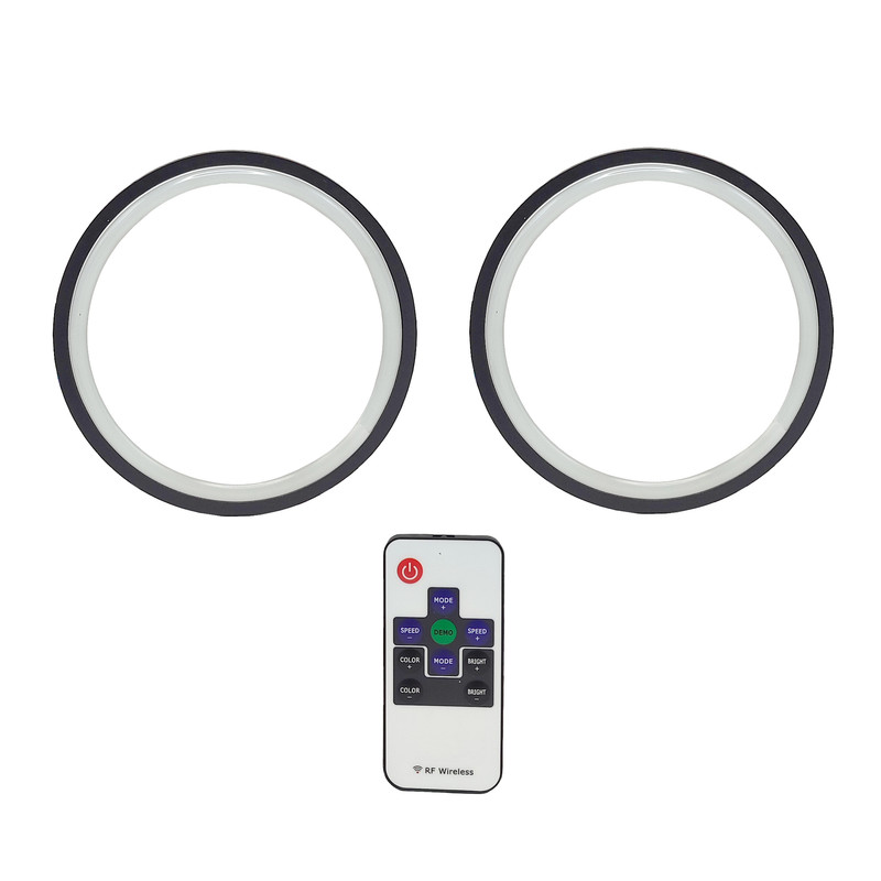 حلقه نئون چراغ جلو خودرو مدل RGB8 بسته دو عددی به همراه ریموت کنترل
