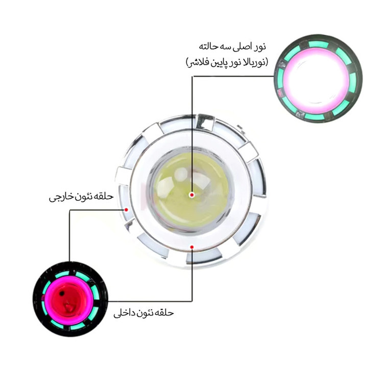 لنز چراغ موتورسیکلت مدل PW