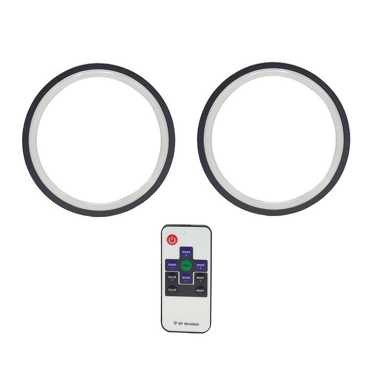 حلقه نئون چراغ جلو خودرو مدل RGB-13 بسته دو عددی به همراه ریموت کنترل