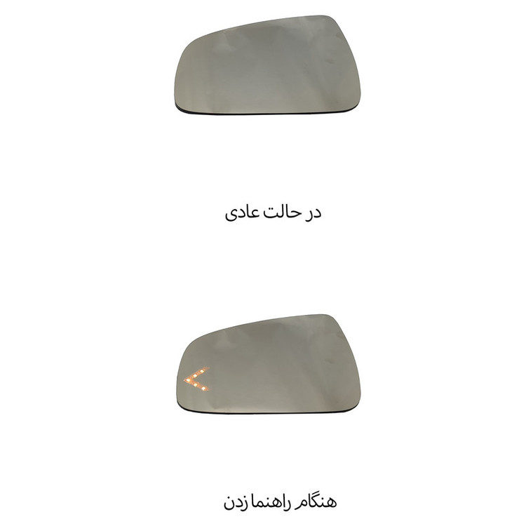 شیشه آینه جانبی خودرو مدل راهنمادار مناسب برای ساندرو بسته دو عددی
